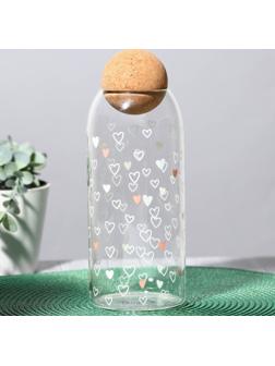 Банка для хранения «Сердечки», 1000 мл