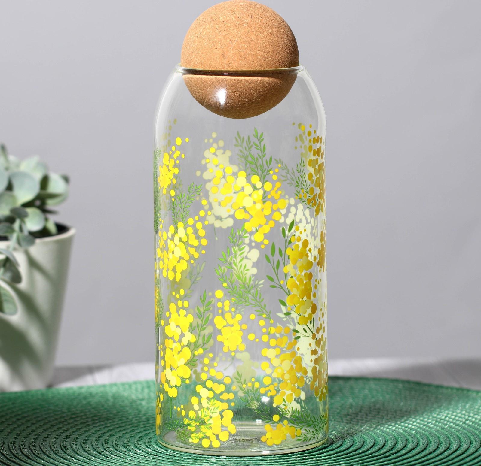 Банка для хранения «Нежная мимоза», 1000 мл