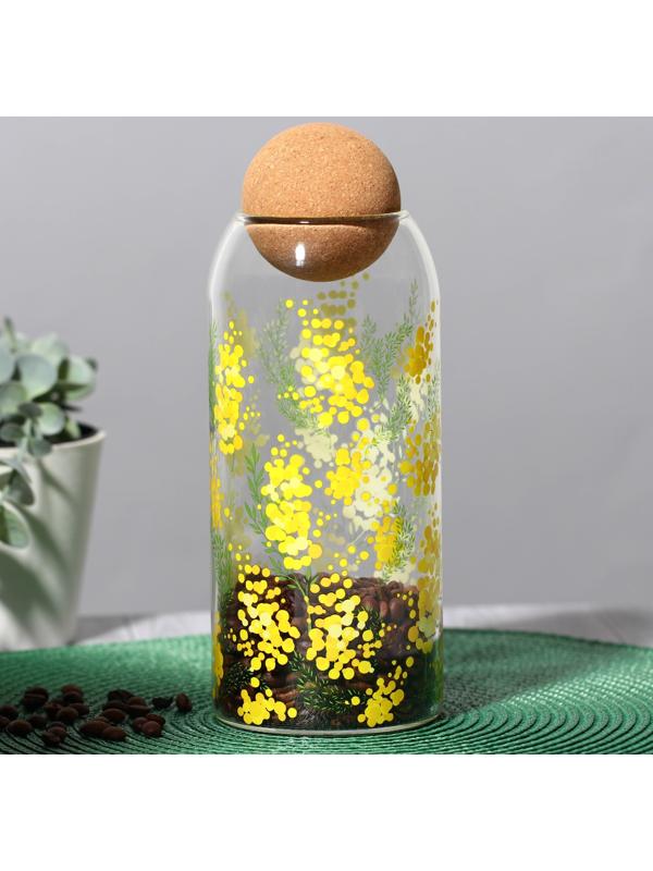 Банка для хранения «Нежная мимоза», 1000 мл