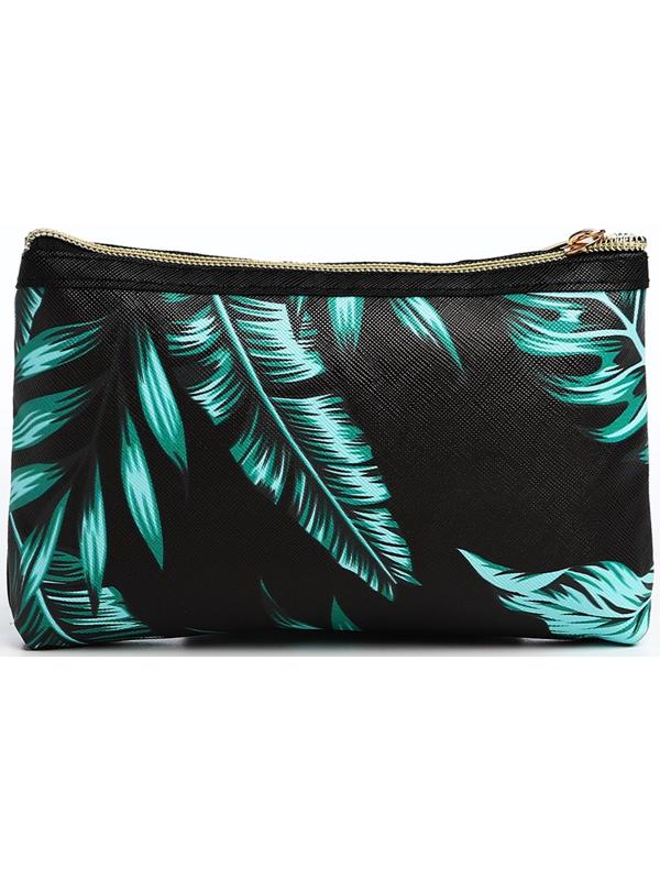 Набор косметичек 2 в 1 на молниях, цвет чёрный