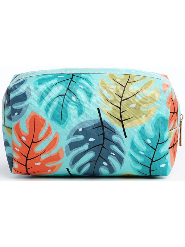 Набор косметичек 2 в 1 на молниях, цвет зелёный