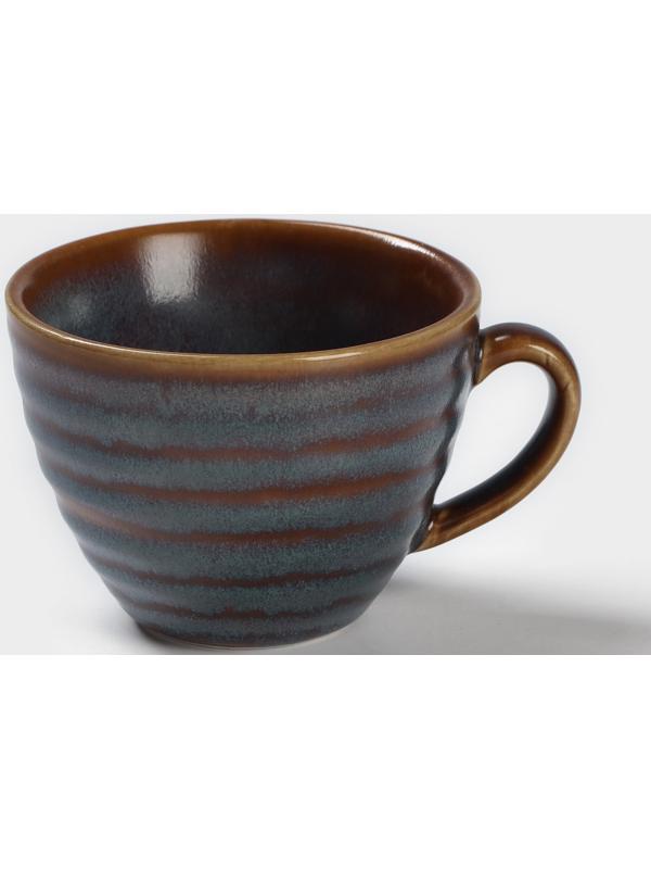 Чашка фарфоровая Magistro Garland, 200 мл, цвет синий