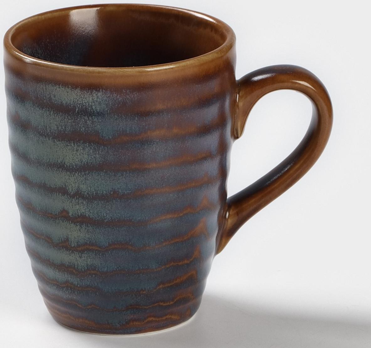 Кружка фарфоровая Magistro Garland, 320 мл, цвет синий