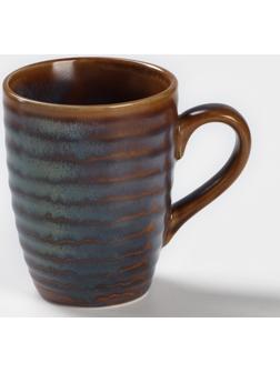 Кружка фарфоровая Magistro Garland, 320 мл, цвет синий