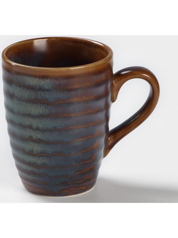 Кружка фарфоровая Magistro Garland, 320 мл, цвет синий