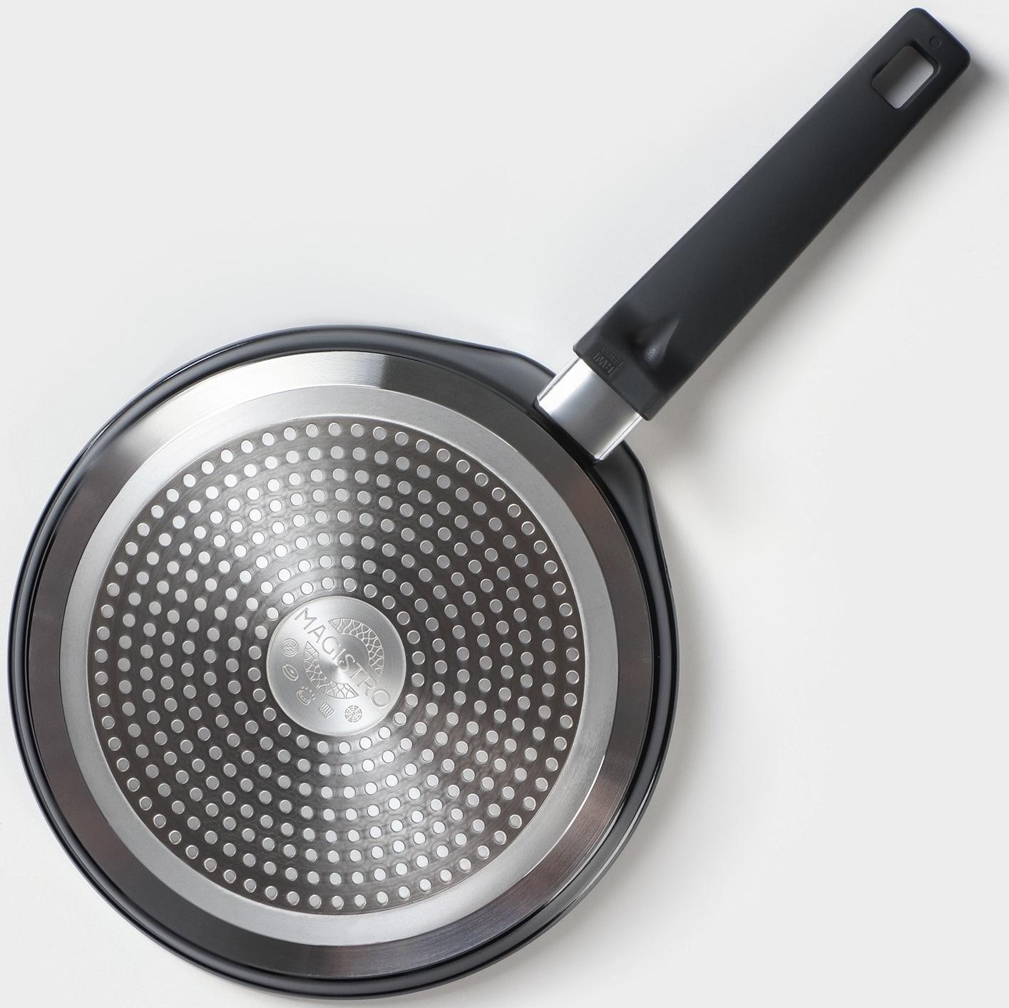 Cковорода блинная Magistro Flame, d=24см, h=1,6 см, антипригарное покрытие, индукция