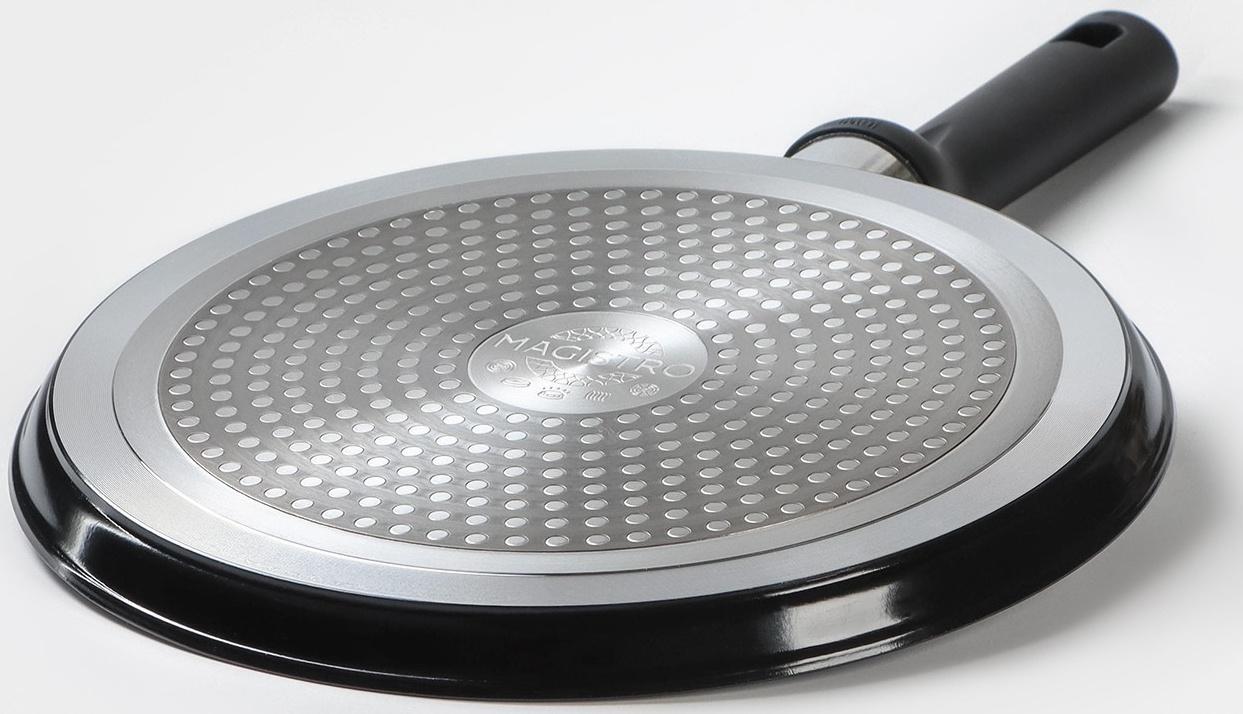Cковорода блинная Magistro Warrior, d=24 см, h=1,6 см, антипригарное покрытие, индукция