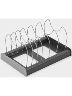 Держатель кухонный для крышек, сковородок и кастрюль Доляна, цвет серый