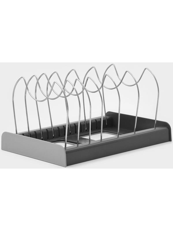 Держатель кухонный для крышек, сковородок и кастрюль Доляна, цвет серый