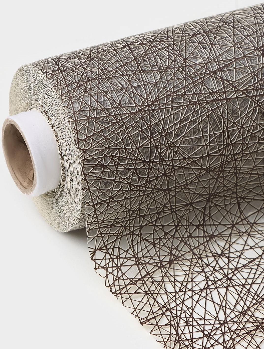 Клеёнка на стол ПВХ «Паутинка», ширина 137 см, рулон 20 метров, толщина 0,5 мм, цвет бронза