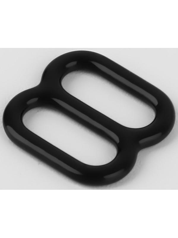 Регулятор для бретелей, металлический, 8 мм, цвет чёрный