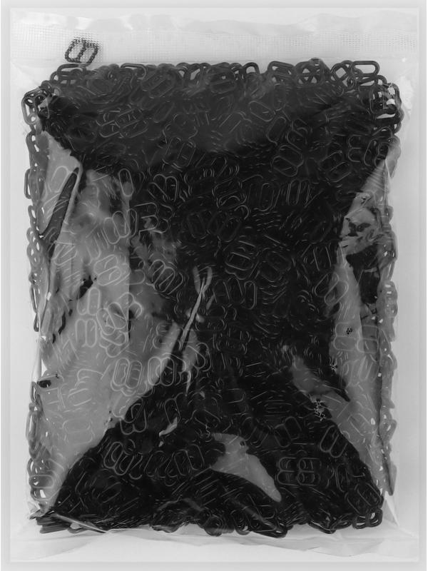 Регулятор для бретелей, металлический, 8 мм, цвет чёрный