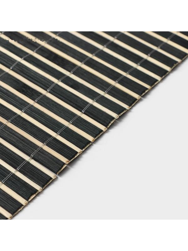 Салфетка кухонная «Соломка черная», 45×30 см, цвет чёрный