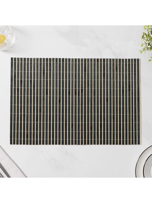 Салфетка кухонная «Соломка черная», 45×30 см, цвет чёрный