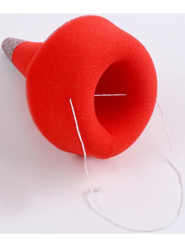 Карнавальный колпак «Клоун» на резинке, красный, поролон