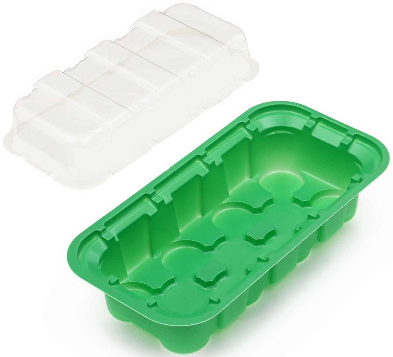 Мини-парник для рассады, 24 × 12 × 11 см, вставки (11 шт.) под таблетки для рассады d = 3 см