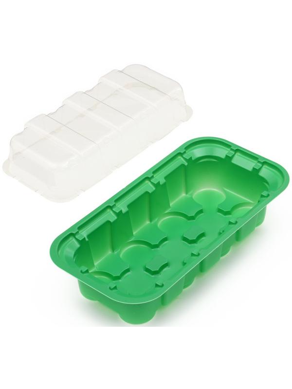 Мини-парник для рассады, 24 × 12 × 11 см, вставки (11 шт.) под таблетки для рассады d = 3 см