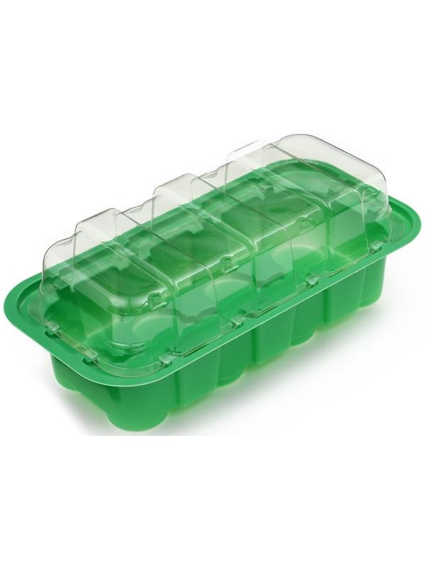 Мини-парник для рассады, 24 × 12 × 11 см, вставки (11 шт.) под таблетки для рассады d = 3 см