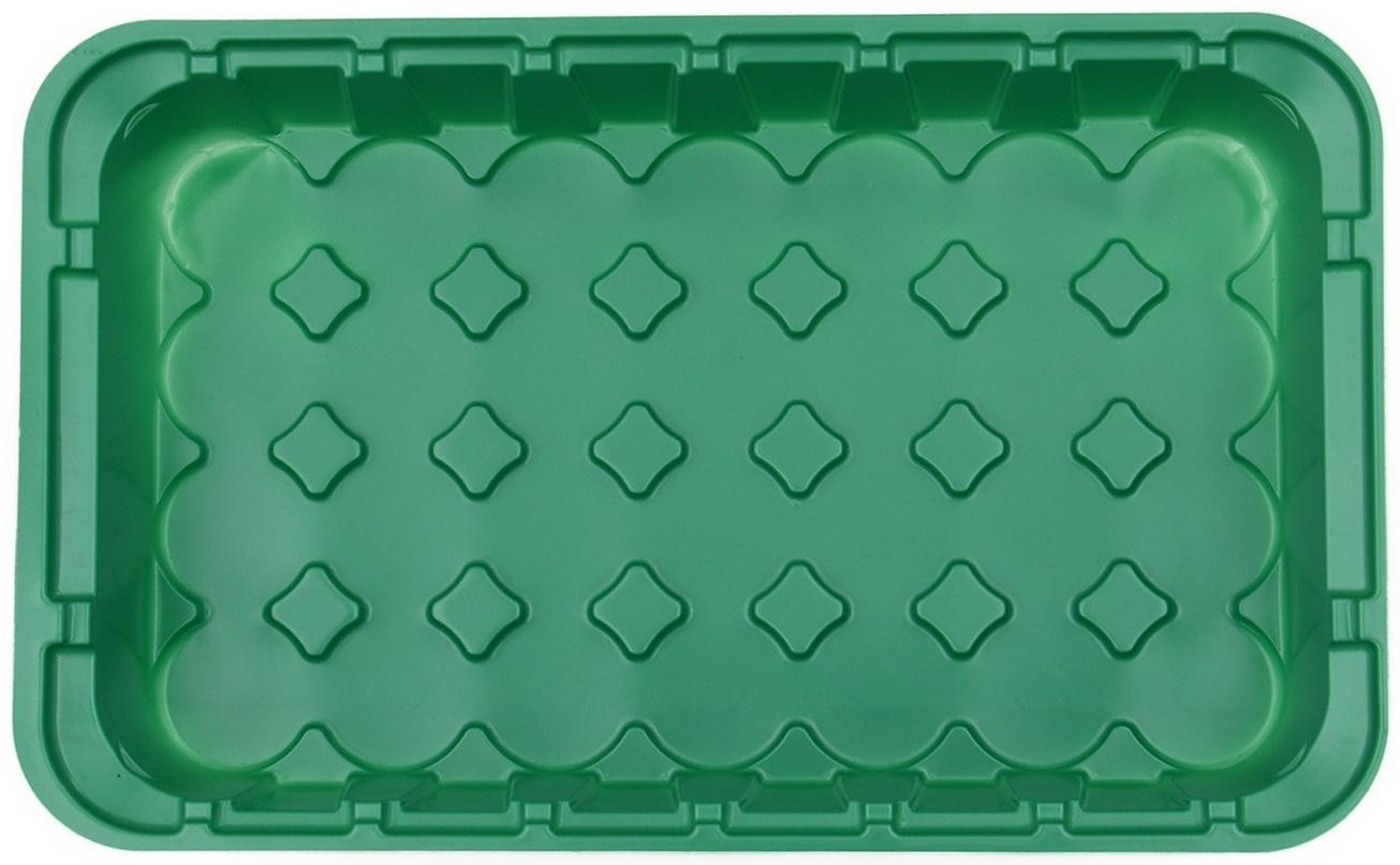 Мини-парник для рассады, 35,5 × 22 × 11 см, вставки (28 шт.) под таблетки для рассады d = 4 см