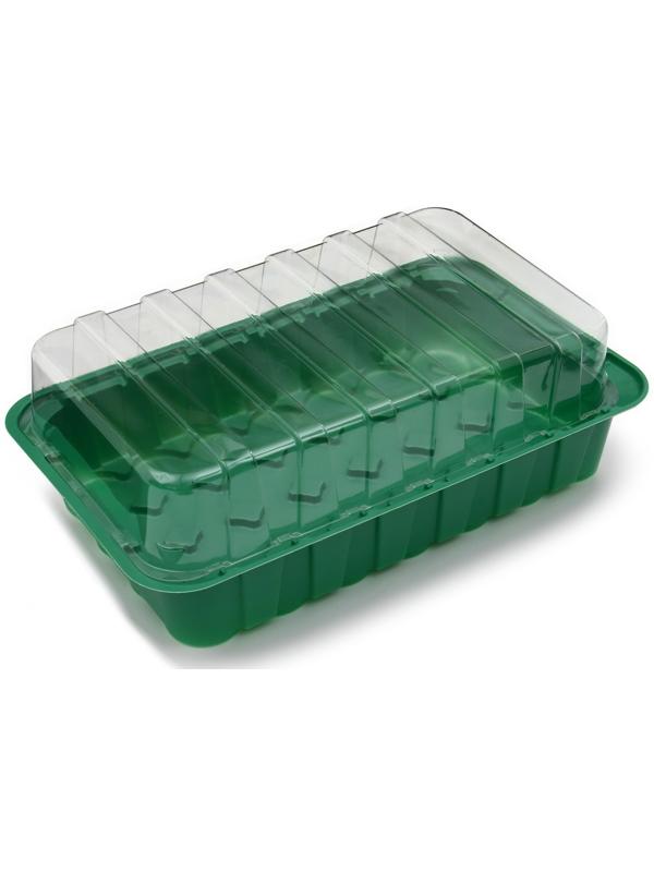 Мини-парник для рассады, 35,5 × 22 × 11 см, вставки (28 шт.) под таблетки для рассады d = 4 см