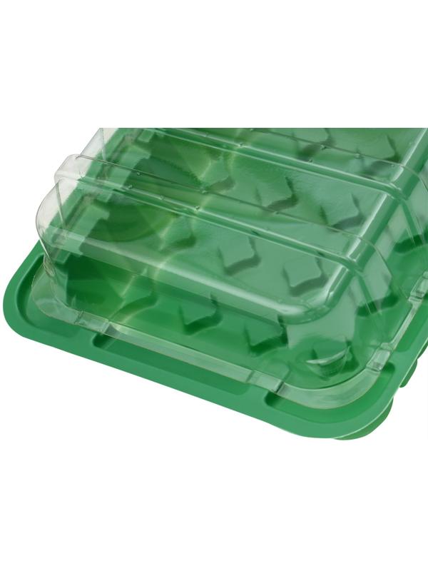 Мини-парник для рассады, 24 × 17 × 5 см, 24 ячейки под таблетки для рассады d = 3 см