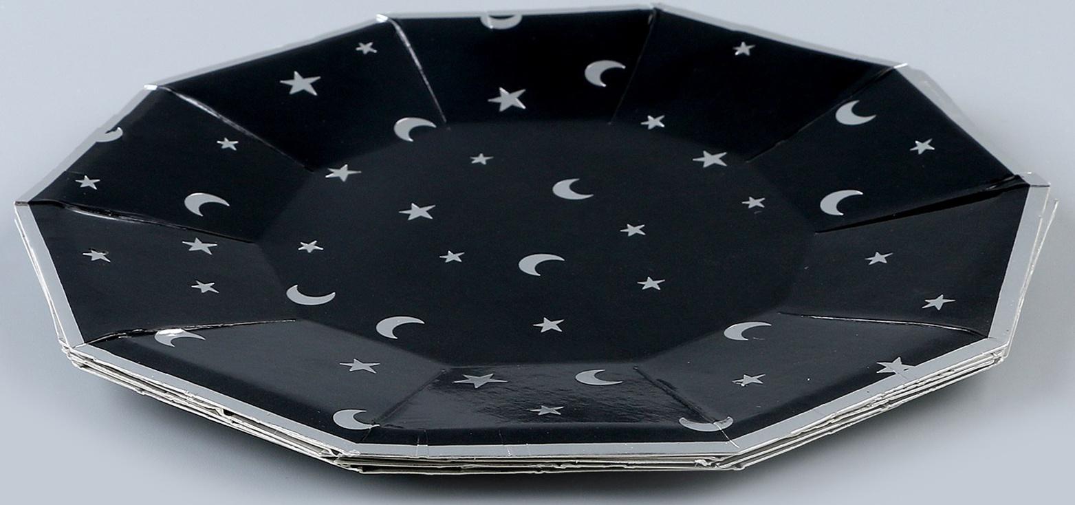 Тарелка бумажная «Ночное небо», в наборе 6 шт.