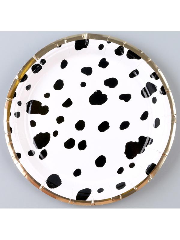 Тарелка бумажная «Пятнышки», в наборе 6 шт.