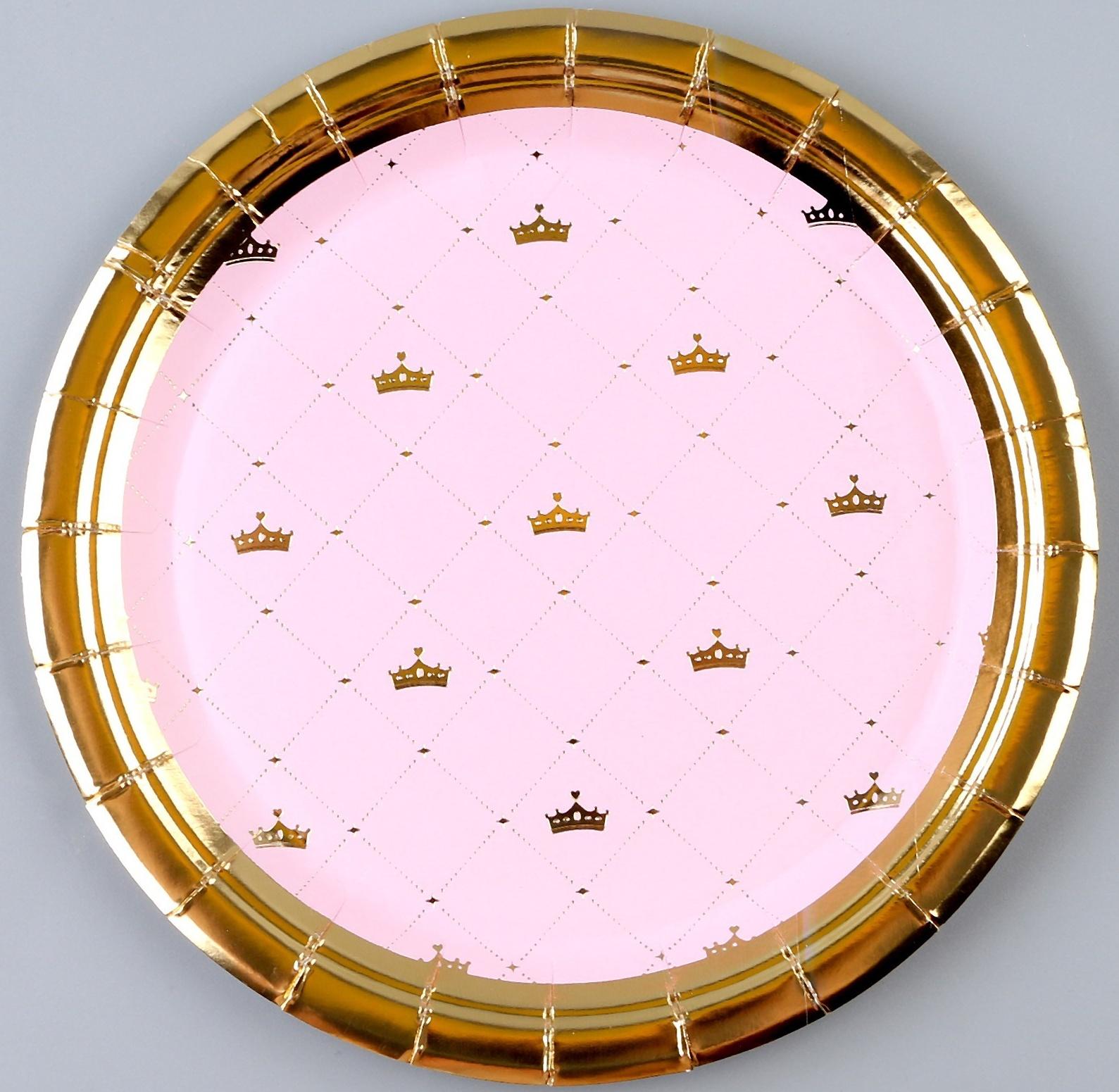 Тарелка бумажная «Для принцессы», в наборе 6 шт.