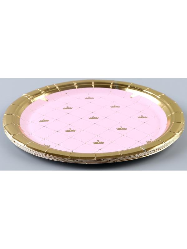 Тарелка бумажная «Для принцессы», в наборе 6 шт.