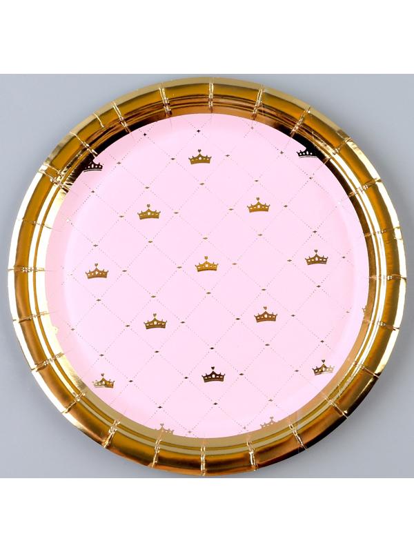 Тарелка бумажная «Для принцессы», в наборе 6 шт.