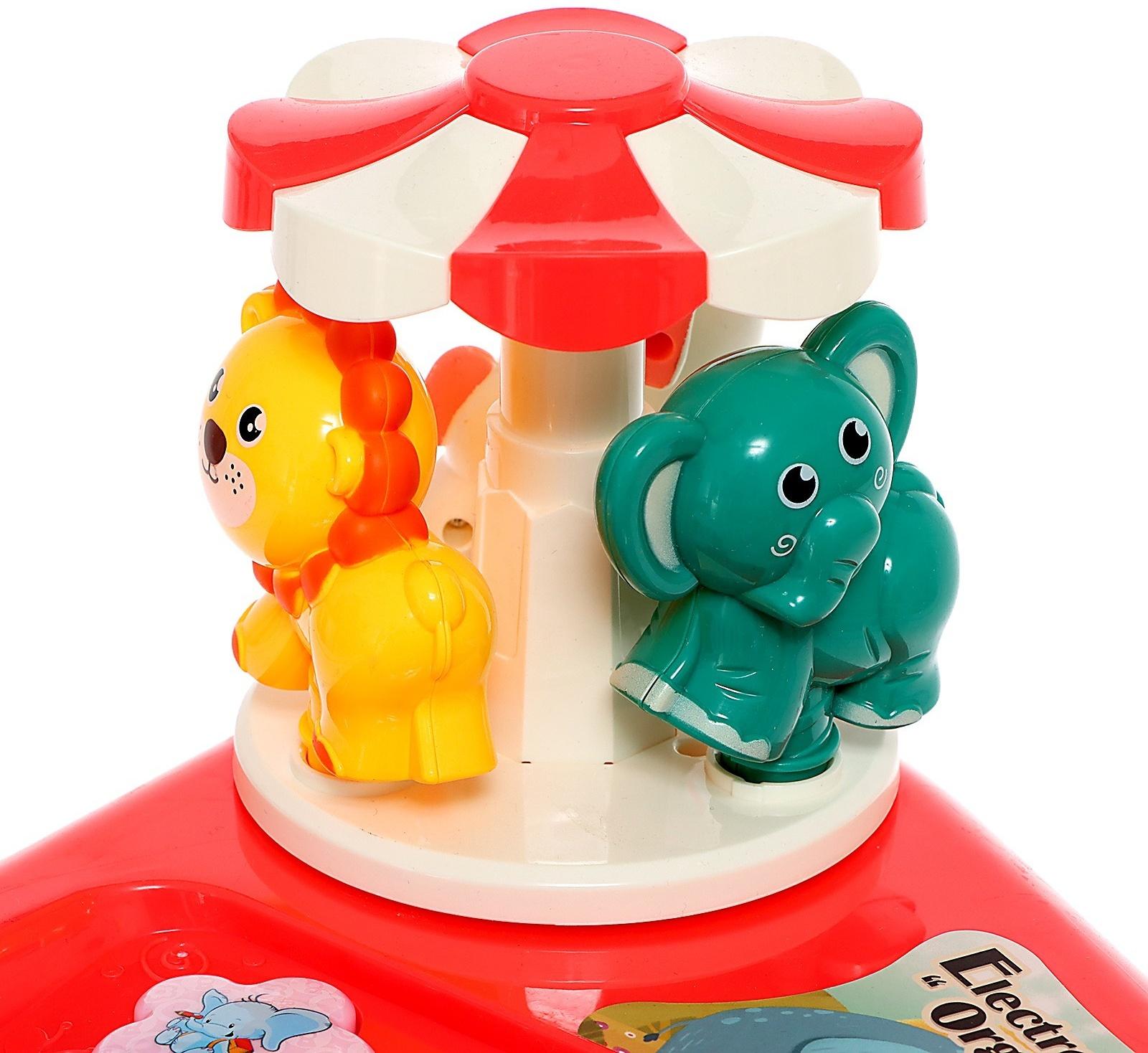 Пианино «Весёлые зверята», свет