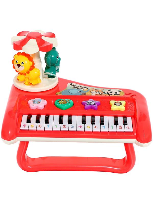 Пианино «Весёлые зверята», свет