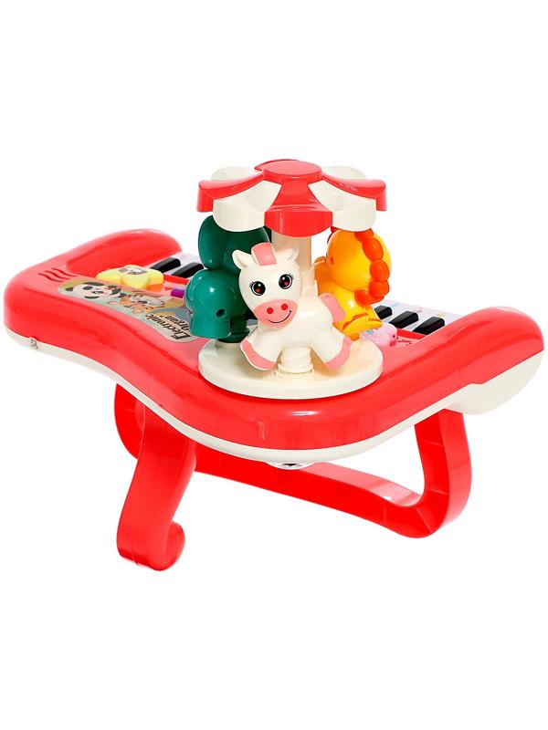 Пианино «Весёлые зверята», свет