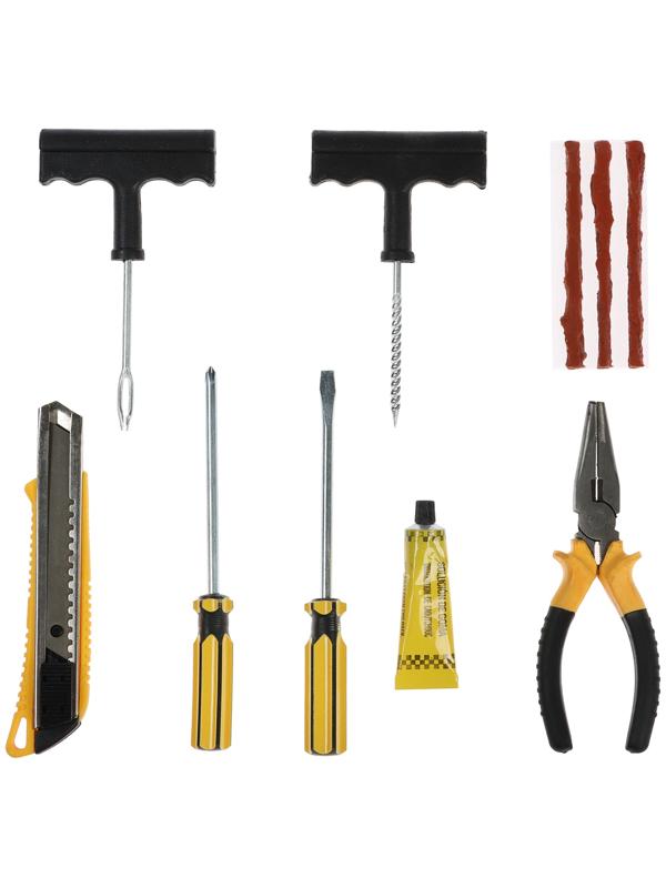 Дорожный набор для ремонта шин, компрессор 50 л/мин, инструменты