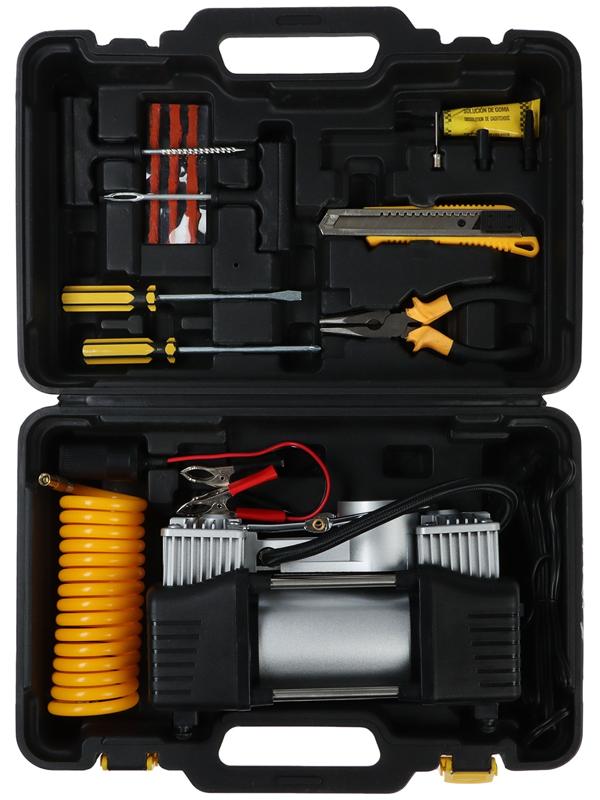 Дорожный набор для ремонта шин, компрессор 50 л/мин, инструменты