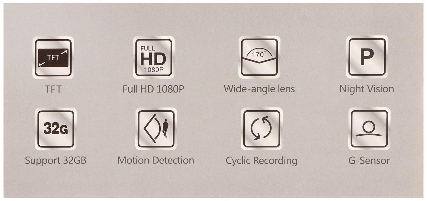 Видеорегистратор, Wi-Fi, FHD 1080  IPS 1.5, обзор 120°
