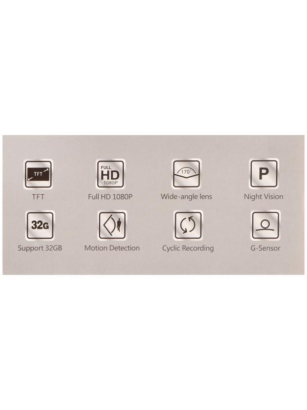 Видеорегистратор, Wi-Fi, FHD 1080  IPS 1.5, обзор 120°