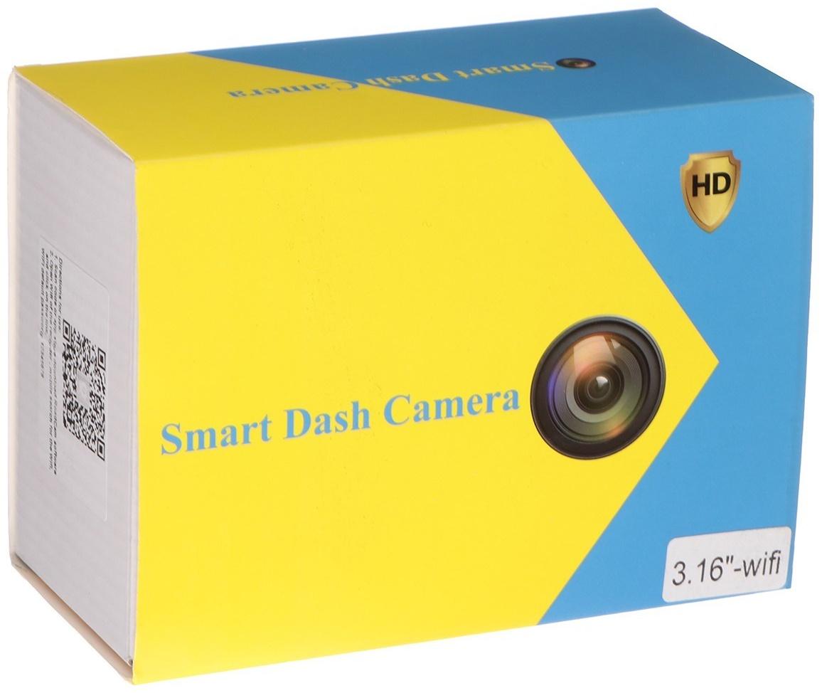 Видеорегистратор, 2 камеры, Wi-Fi, FHD 1080, IPS 4.0, обзор 120°