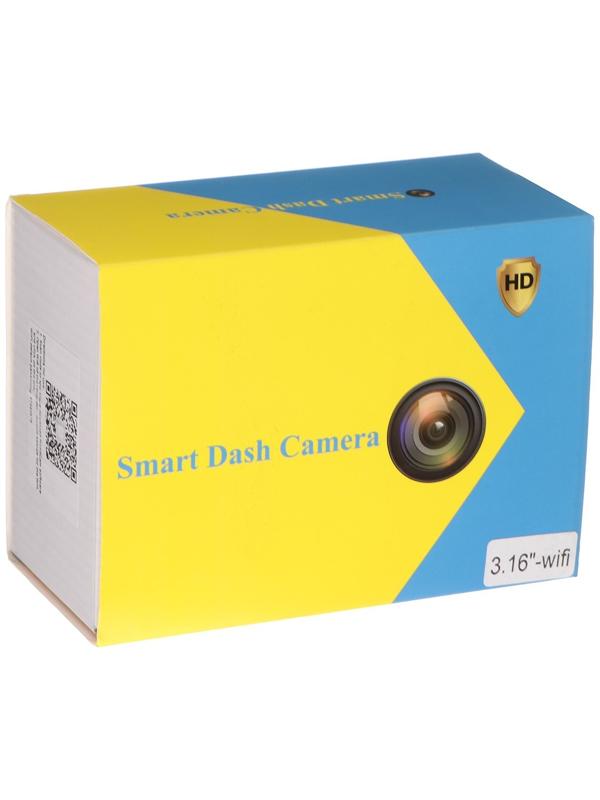 Видеорегистратор, 2 камеры, Wi-Fi, FHD 1080, IPS 4.0, обзор 120°