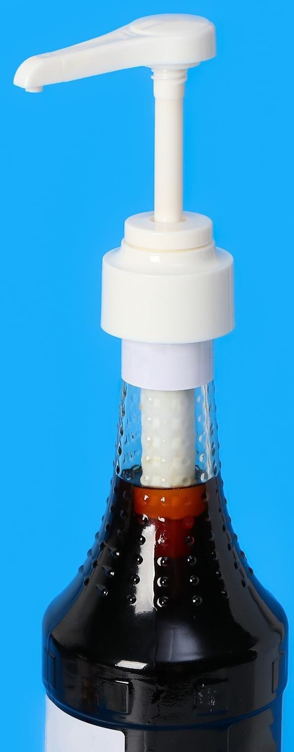 Помпа - дозатор для сиропа, белая, универсальная, (31-32мм) 10 мл