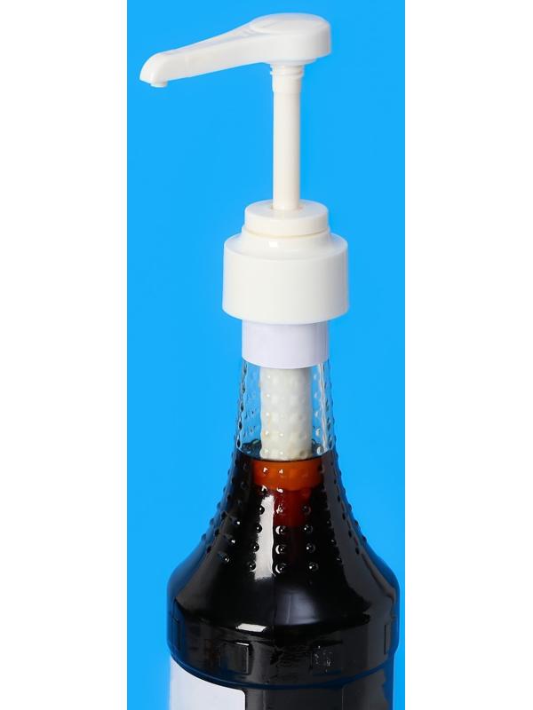 Помпа - дозатор для сиропа, белая, универсальная, (31-32мм) 10 мл