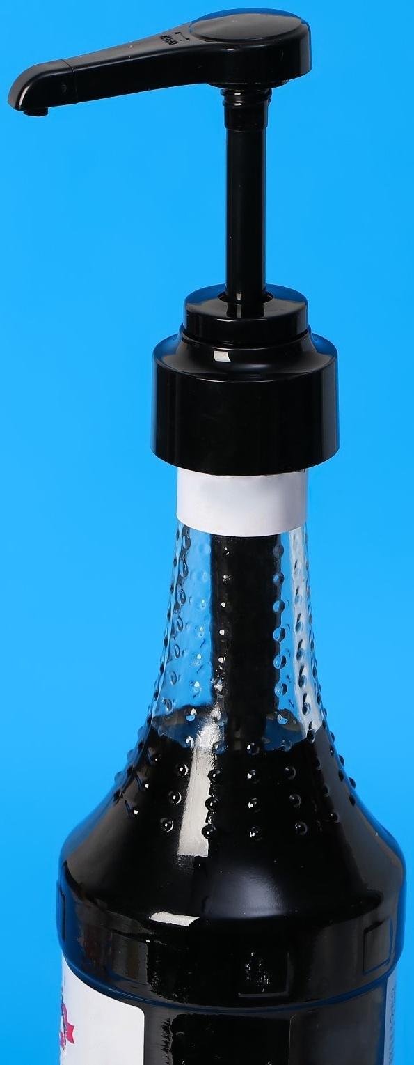 Помпа - дозатор для сиропа, черная, универсальная, (31-32мм) 10 мл