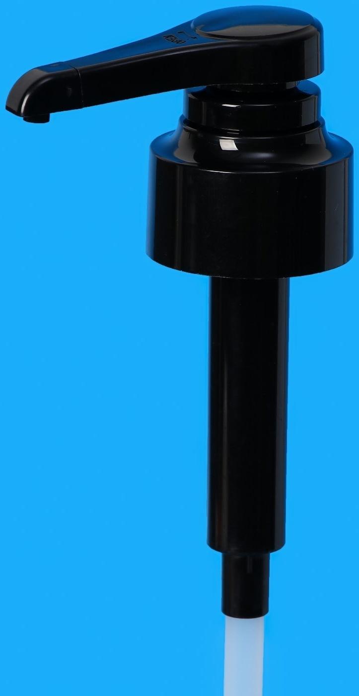 Помпа - дозатор для сиропа, черная, универсальная, (31-32мм) 10 мл