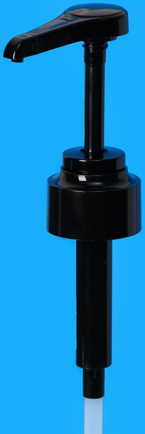 Помпа - дозатор для сиропа, черная, универсальная, (31-32мм) 10 мл