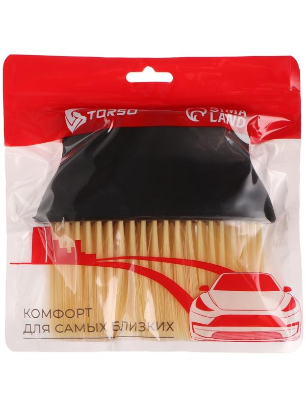 Щетка для чистки салона автомобиля, 12×10 см, черная