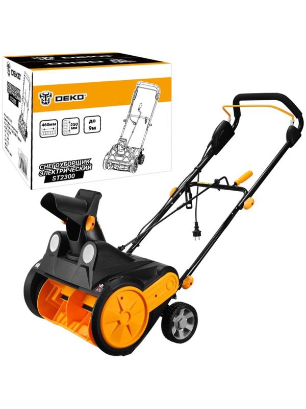 Снегоуборщик электрический DEKO ST2300, 2300 Вт, 3000 об/мин, 2 фары, ширина/высота 46/25 см