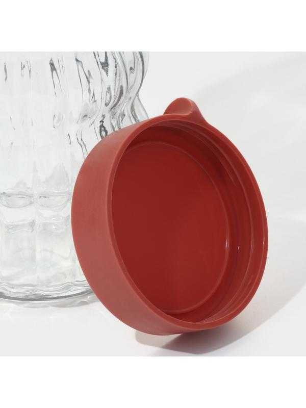 Банка стеклянная для сыпучих продуктов Доляна «Коралл», 1 л, 9×23 см