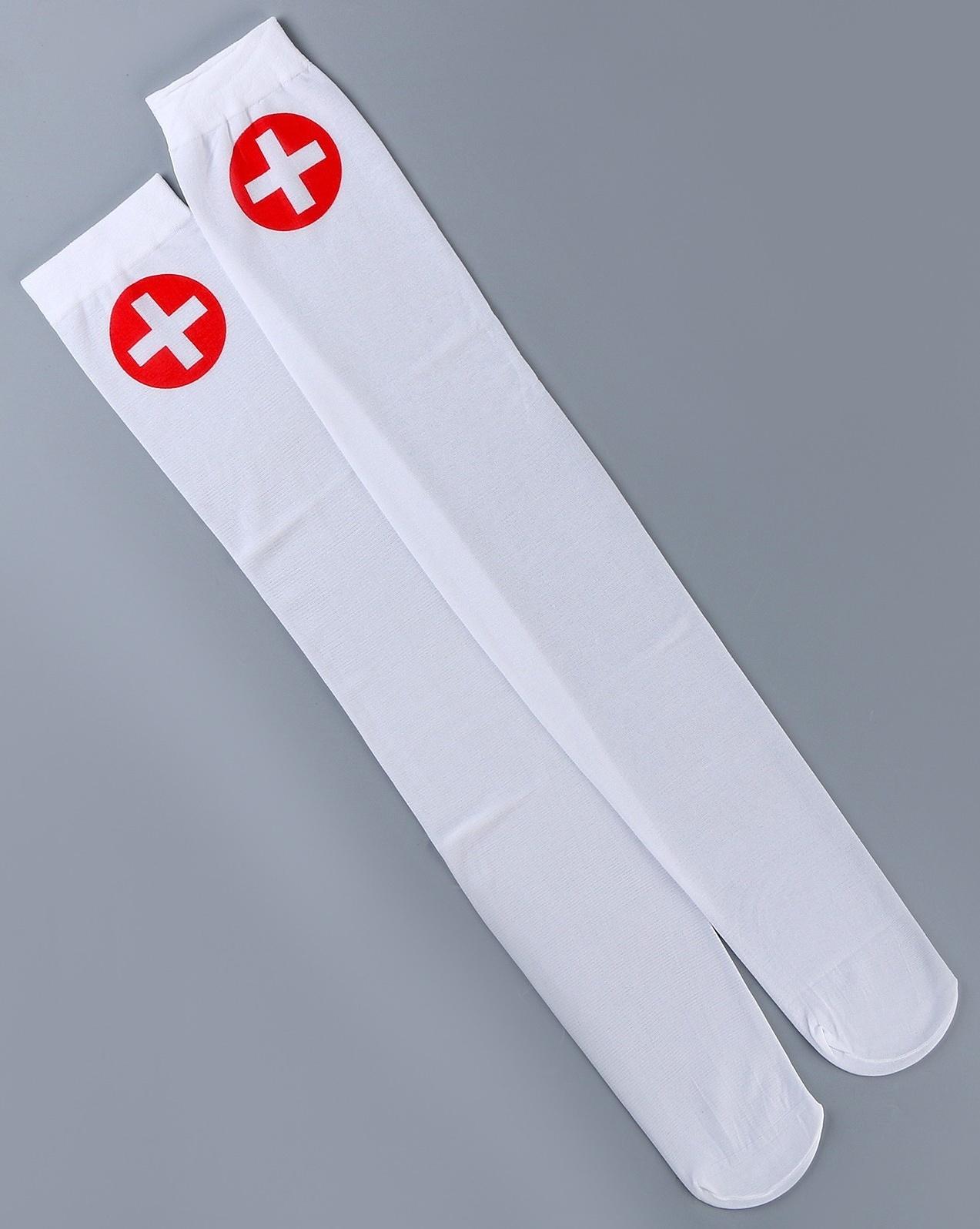 Карнавальный набор «Медсестра»: фартук, чулки, головной убор, шприц, р. 40–46