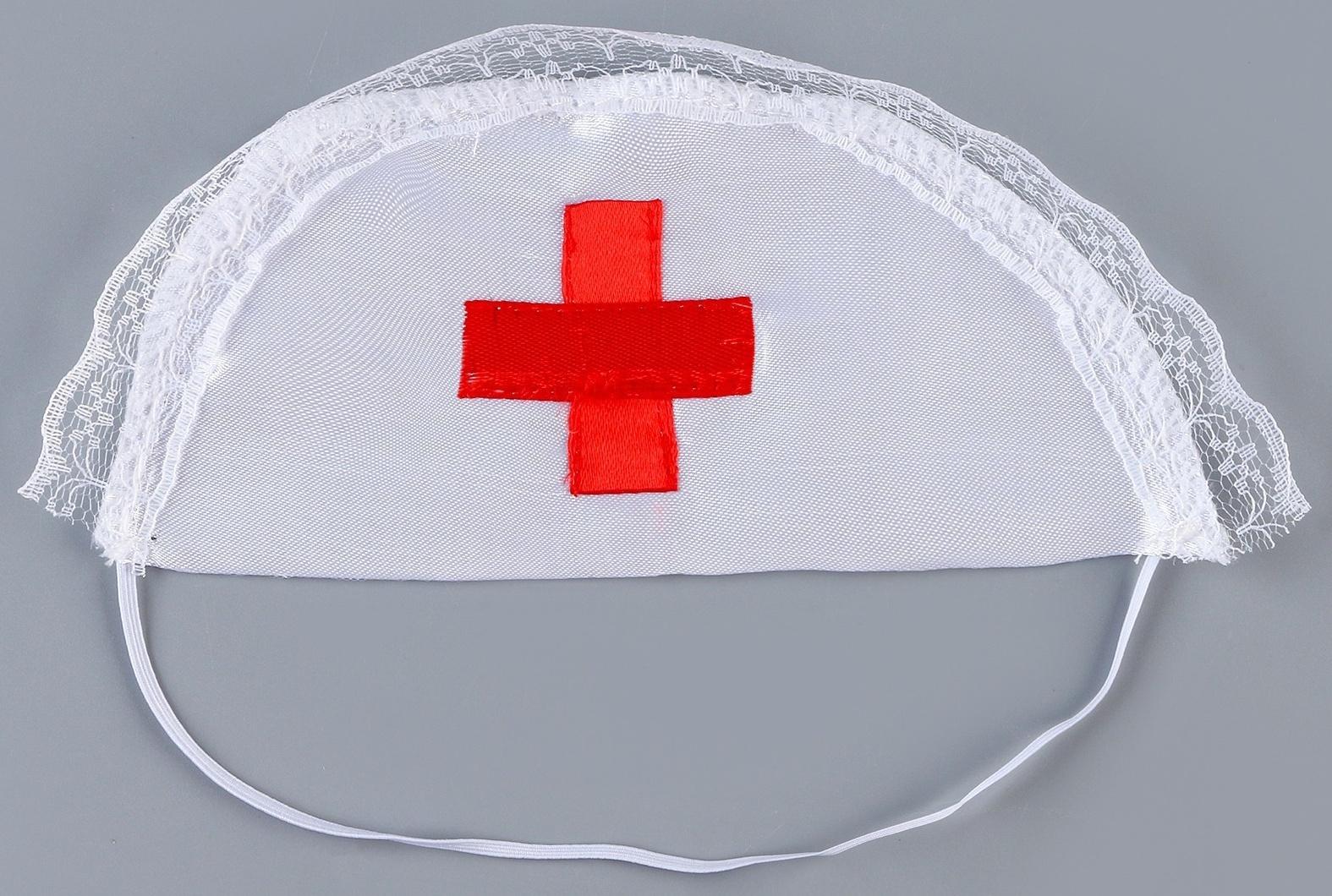 Карнавальный набор «Медсестра»: фартук, чулки, головной убор, шприц, р. 40–46