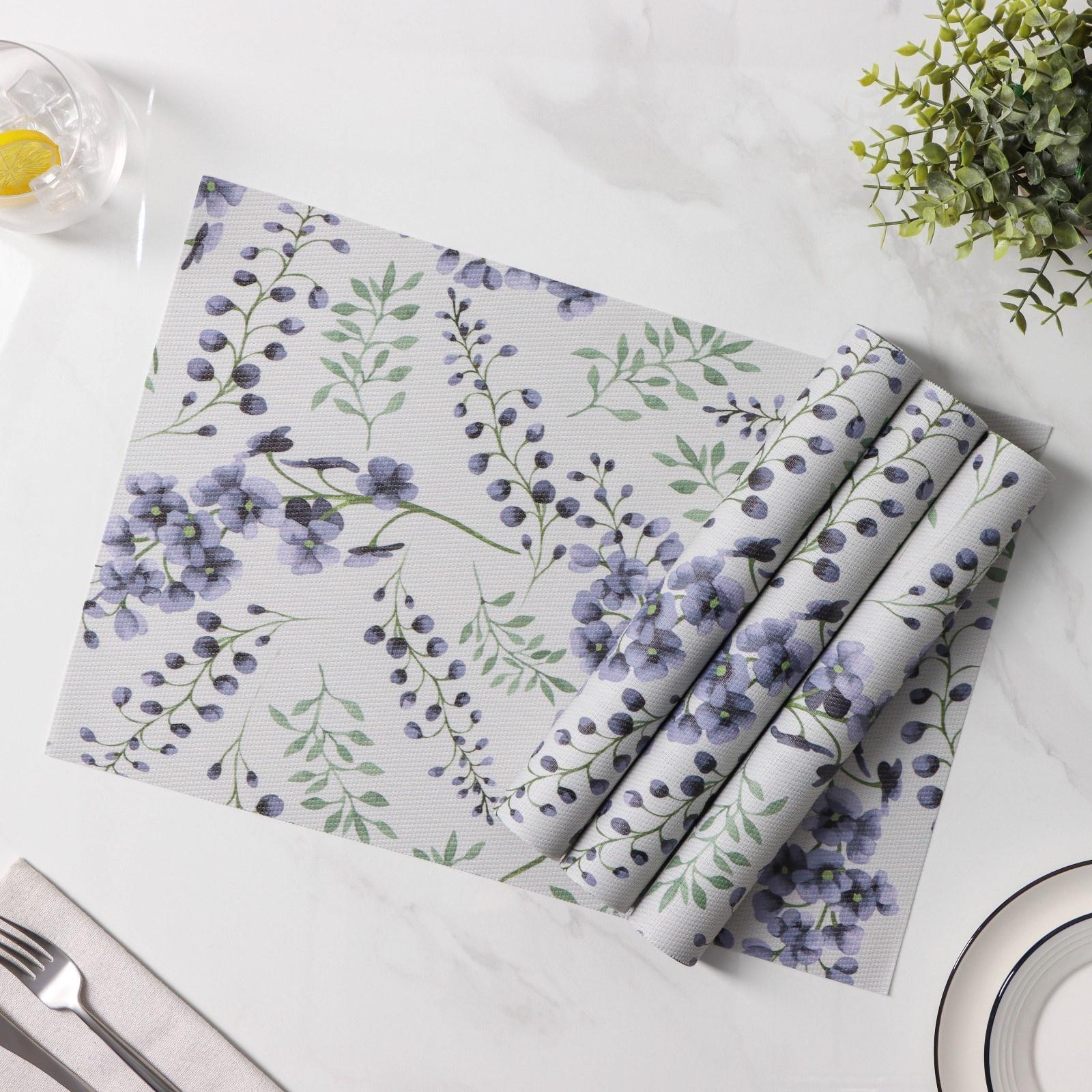 Набор салфеток сервировочных Доляна «Весенняя нежность», 4 шт, 30×45 см, цвет белый